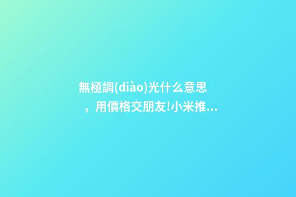 無極調(diào)光什么意思，用價格交朋友!小米推出定制版床頭燈-第1張-觀點-玄機派